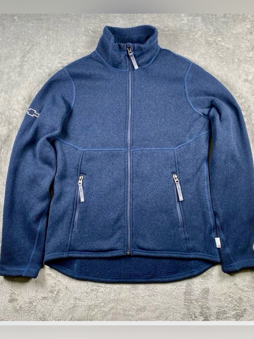 Stio Navy Full-Zip Fleece Jacket with Pockets